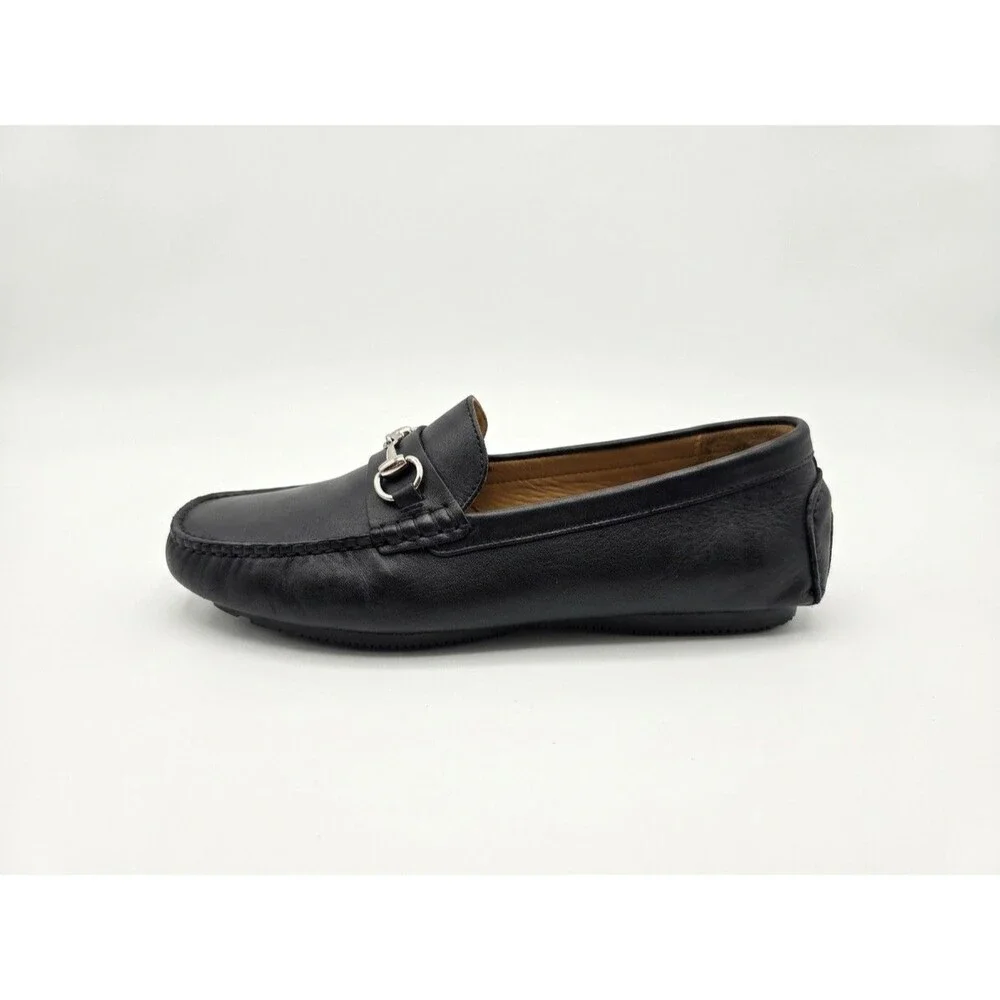 COLE HAAN Mens Casual Dress Shoes Soft Black Leather Horsebit Loafer Size 9 M
